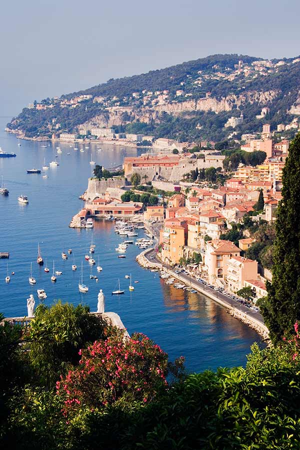 Magnificent view of the bay of Villefranche-sur-mer